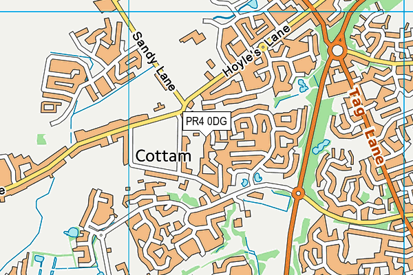 PR4 0DG map - OS VectorMap District (Ordnance Survey)