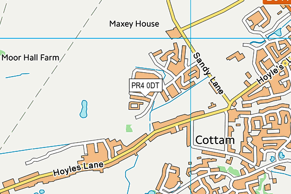 PR4 0DT map - OS VectorMap District (Ordnance Survey)