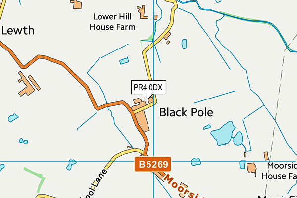 PR4 0DX map - OS VectorMap District (Ordnance Survey)