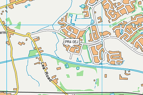 PR4 0EJ map - OS VectorMap District (Ordnance Survey)