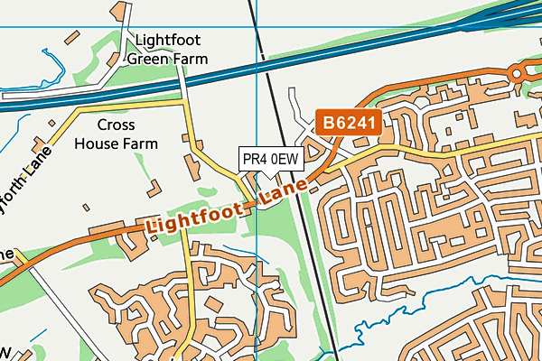 PR4 0EW map - OS VectorMap District (Ordnance Survey)