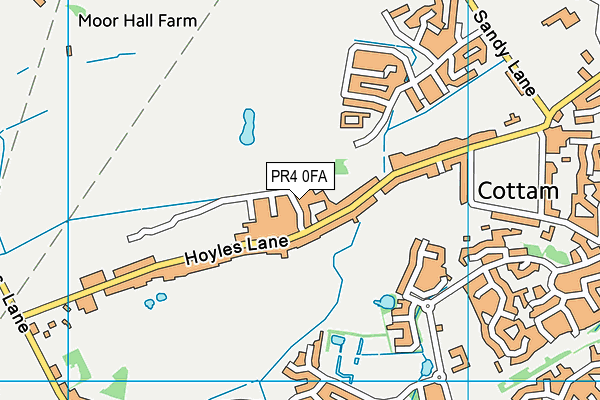 PR4 0FA map - OS VectorMap District (Ordnance Survey)