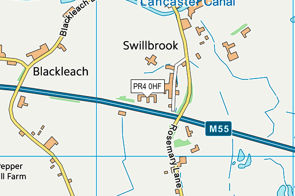 PR4 0HF map - OS VectorMap District (Ordnance Survey)