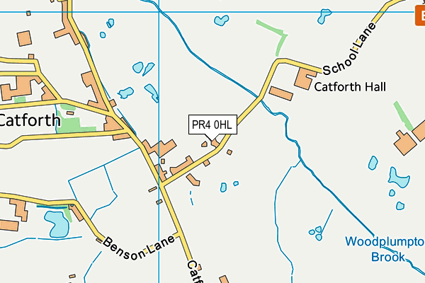 Catforth Primary School map (PR4 0HL) - OS VectorMap District (Ordnance Survey)