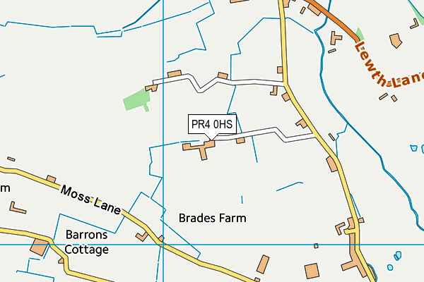 PR4 0HS map - OS VectorMap District (Ordnance Survey)