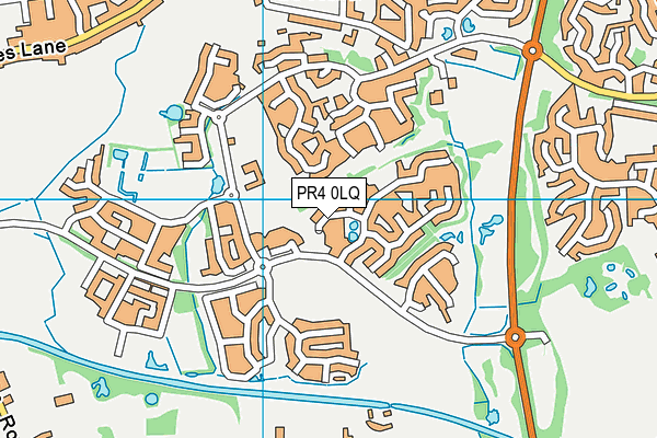 PR4 0LQ map - OS VectorMap District (Ordnance Survey)