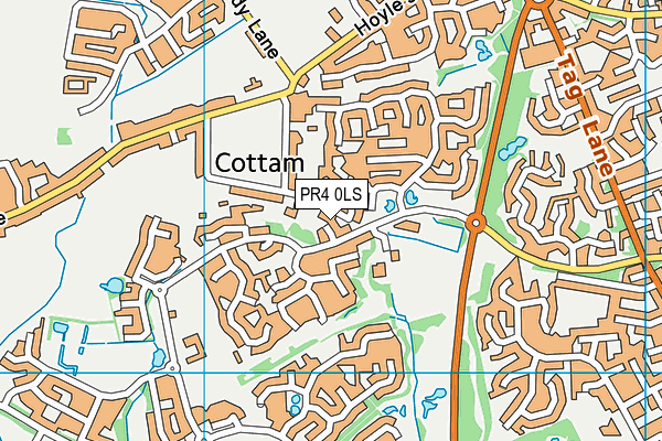 PR4 0LS map - OS VectorMap District (Ordnance Survey)