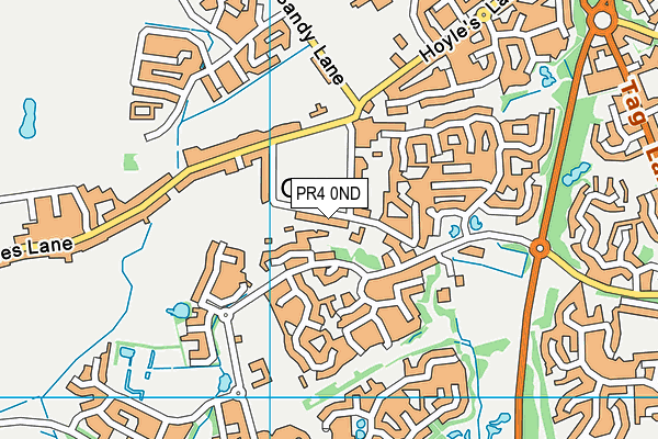 PR4 0ND map - OS VectorMap District (Ordnance Survey)