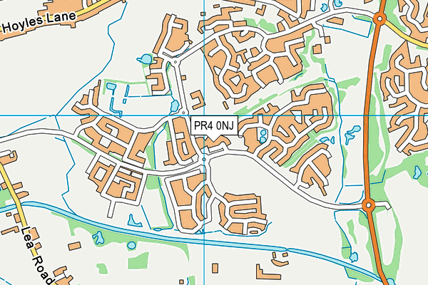 PR4 0NJ map - OS VectorMap District (Ordnance Survey)
