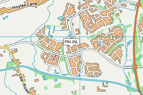 PR4 0NL map - OS VectorMap District (Ordnance Survey)