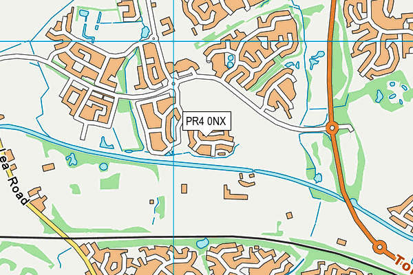PR4 0NX map - OS VectorMap District (Ordnance Survey)