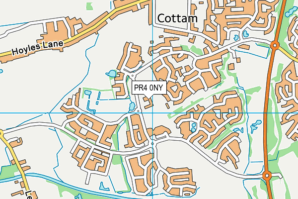 Cottam Primary School map (PR4 0NY) - OS VectorMap District (Ordnance Survey)