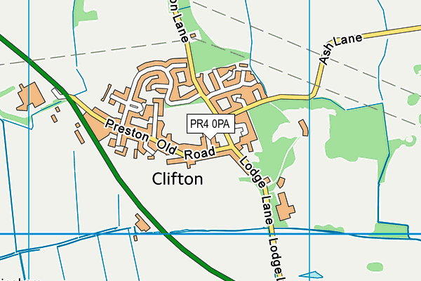 PR4 0PA map - OS VectorMap District (Ordnance Survey)