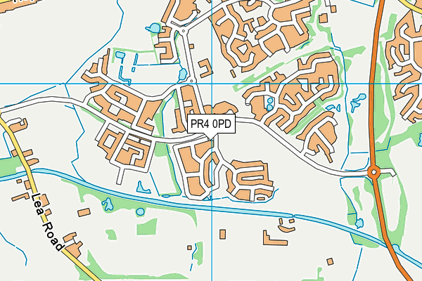 PR4 0PD map - OS VectorMap District (Ordnance Survey)