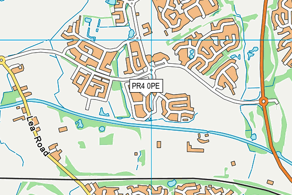 PR4 0PE map - OS VectorMap District (Ordnance Survey)