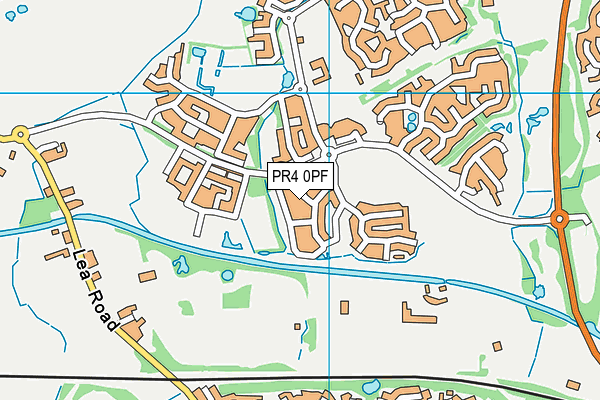 PR4 0PF map - OS VectorMap District (Ordnance Survey)