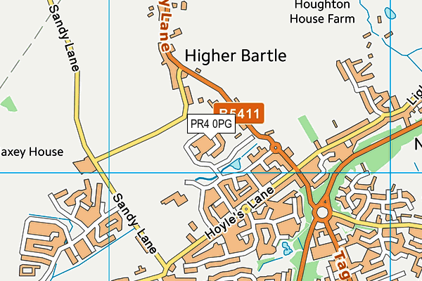 PR4 0PG map - OS VectorMap District (Ordnance Survey)