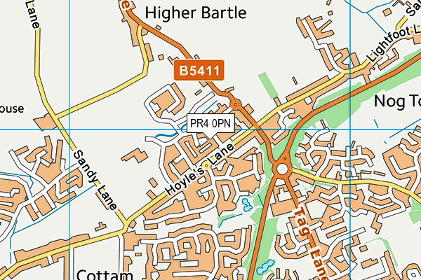 PR4 0PN map - OS VectorMap District (Ordnance Survey)