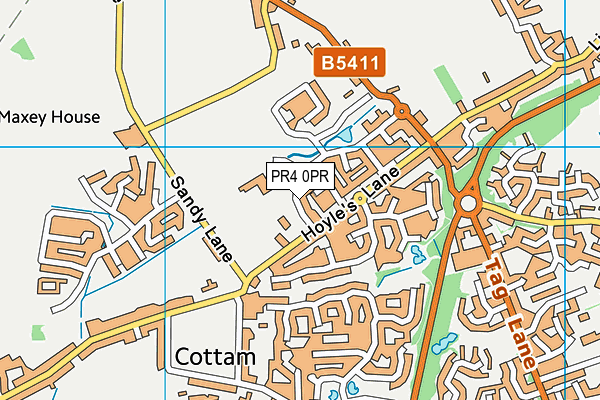 PR4 0PR map - OS VectorMap District (Ordnance Survey)