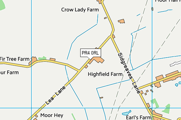 PR4 0RL map - OS VectorMap District (Ordnance Survey)