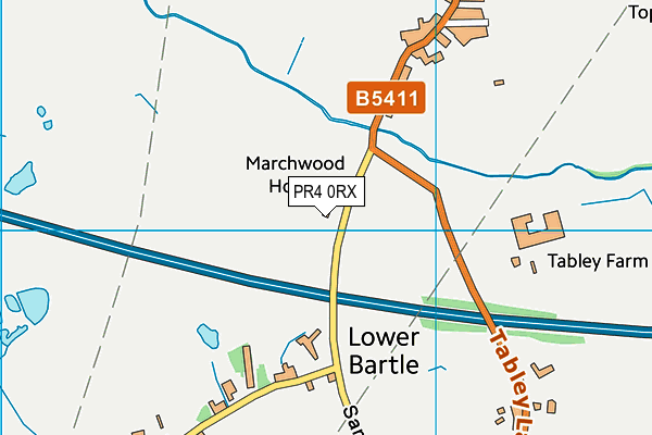 PR4 0RX map - OS VectorMap District (Ordnance Survey)