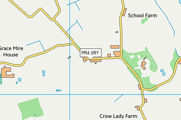 PR4 0RY map - OS VectorMap District (Ordnance Survey)