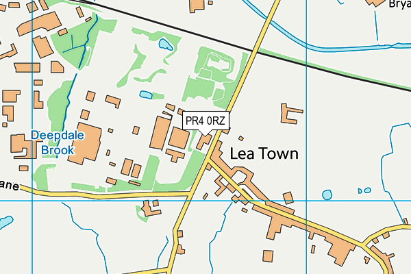 PR4 0RZ map - OS VectorMap District (Ordnance Survey)