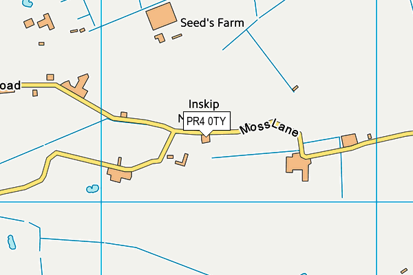 PR4 0TY map - OS VectorMap District (Ordnance Survey)