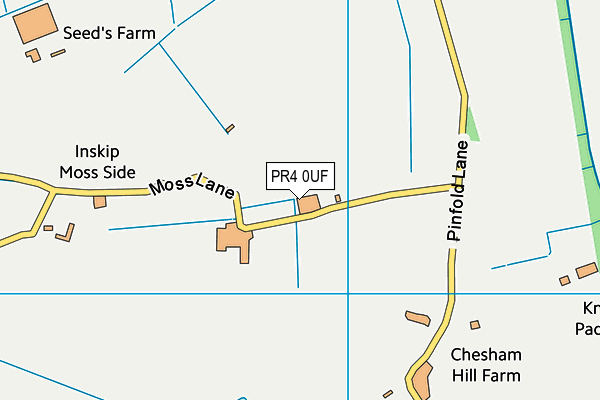 PR4 0UF map - OS VectorMap District (Ordnance Survey)