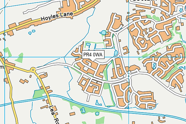 PR4 0WA map - OS VectorMap District (Ordnance Survey)