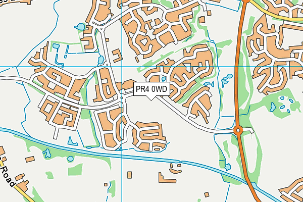 PR4 0WD map - OS VectorMap District (Ordnance Survey)
