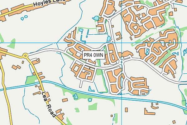 PR4 0WN map - OS VectorMap District (Ordnance Survey)