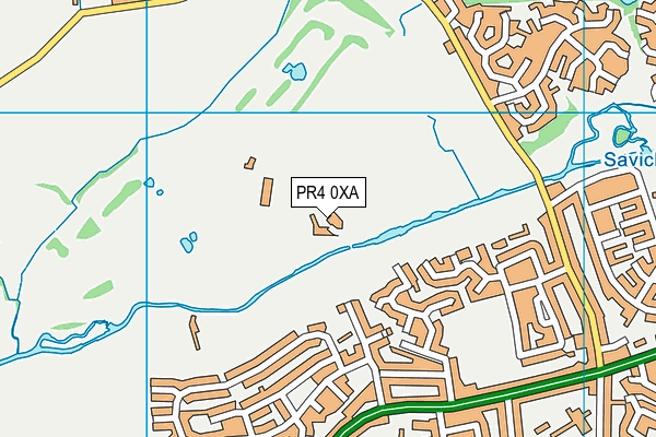 PR4 0XA map - OS VectorMap District (Ordnance Survey)