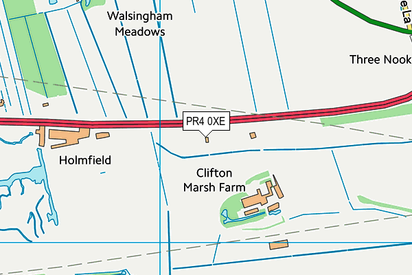 PR4 0XE map - OS VectorMap District (Ordnance Survey)