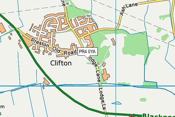 PR4 0YA map - OS VectorMap District (Ordnance Survey)