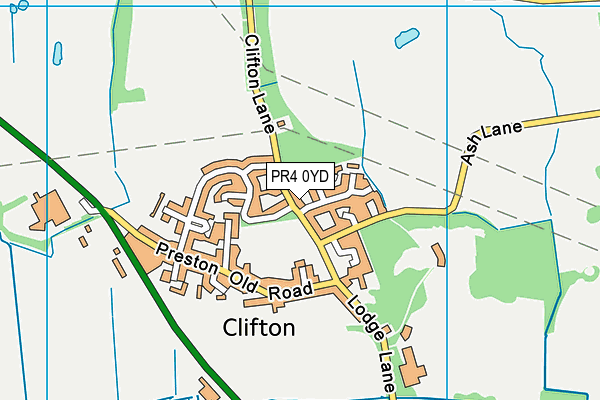 PR4 0YD map - OS VectorMap District (Ordnance Survey)