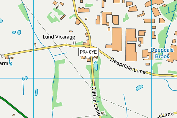 PR4 0YE map - OS VectorMap District (Ordnance Survey)