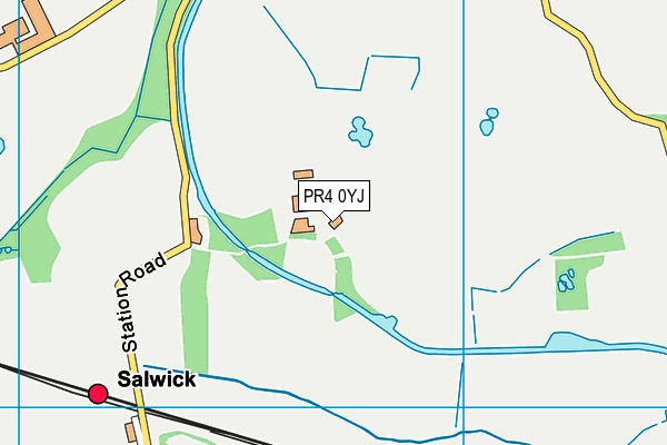 PR4 0YJ map - OS VectorMap District (Ordnance Survey)