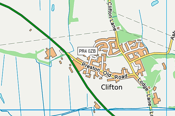 PR4 0ZB map - OS VectorMap District (Ordnance Survey)