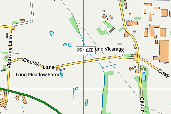 PR4 0ZE map - OS VectorMap District (Ordnance Survey)