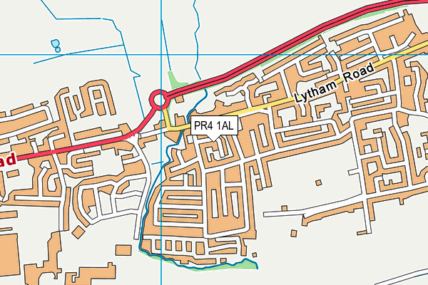 PR4 1AL map - OS VectorMap District (Ordnance Survey)