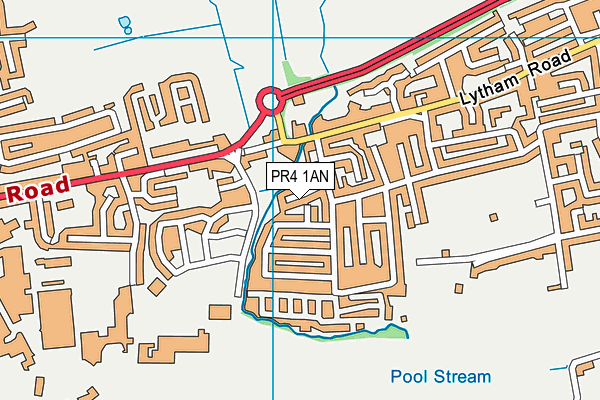 PR4 1AN map - OS VectorMap District (Ordnance Survey)