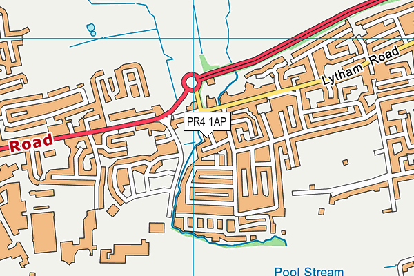 PR4 1AP map - OS VectorMap District (Ordnance Survey)