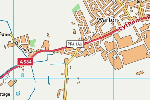 PR4 1AU map - OS VectorMap District (Ordnance Survey)
