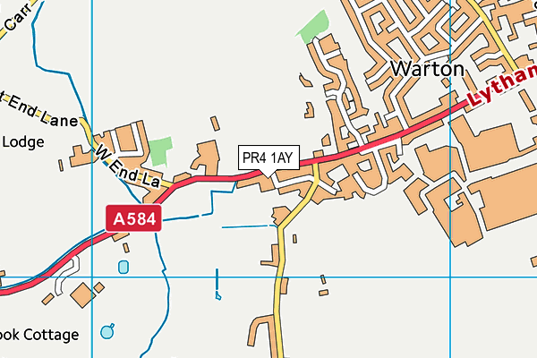 PR4 1AY map - OS VectorMap District (Ordnance Survey)