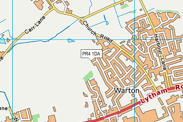 PR4 1DA map - OS VectorMap District (Ordnance Survey)