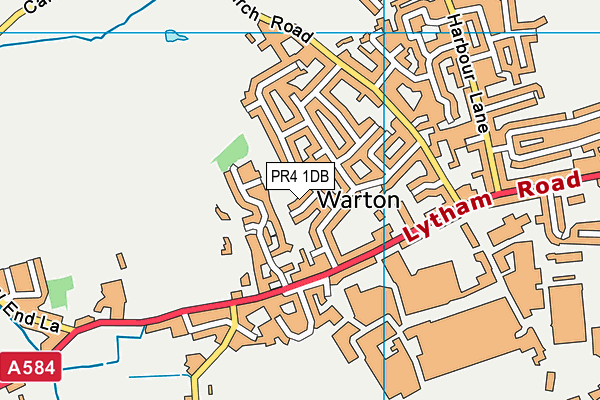 PR4 1DB map - OS VectorMap District (Ordnance Survey)