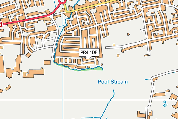 PR4 1DF map - OS VectorMap District (Ordnance Survey)