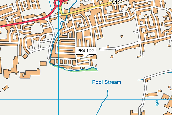 PR4 1DG map - OS VectorMap District (Ordnance Survey)