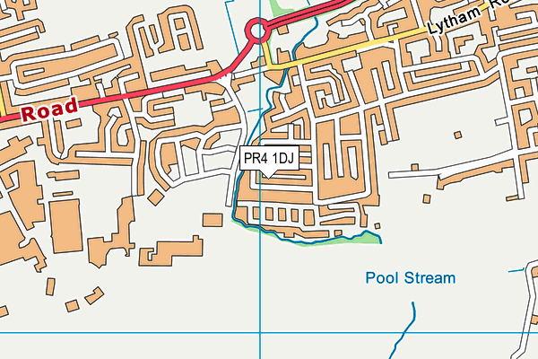PR4 1DJ map - OS VectorMap District (Ordnance Survey)